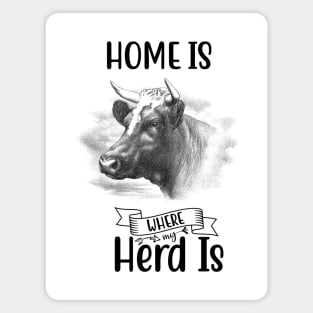 Bull Illustration with quote Magnet